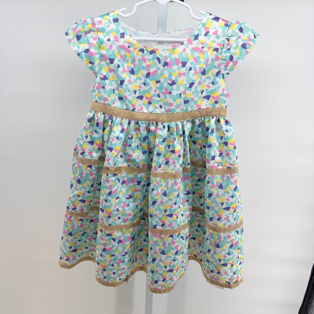 American Girl Bitty Baby Confetti Cutie Party Dress in Spring Colors